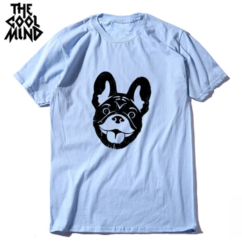 COOLMIND 180gsm Storis medvilnės šuo spausdinti vyrų marškinėliai atsitiktinis o-kaklo trumpomis rankovėmis vyrams marškinėlius atvėsti vasaros marškinėliai vyrams