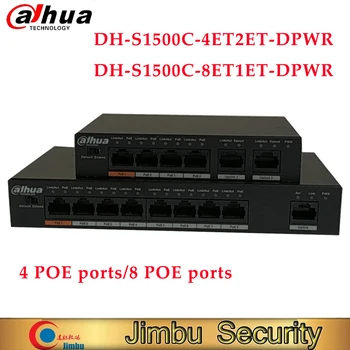 Dahua 4 poe ports/8 poe prievadų DH-S1500C-4ET2ET-DPWR DH-S1500C-8ET1ET-DPWR 4ch/8ch Ethernet Maitinimo Jungiklis POEPower Tiekimo 100MBS