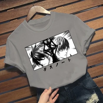 Death Note Kira L L Lawl Akis T-shirt Vyrai Mielas Anime T Shirt Cool Todoroki Grafinis Marškinėlius Hip-Hop Top Tees Vyras