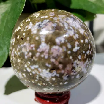 Dekoratyvinis kamuolys natūralaus akmens ocean jasper krištolo rutulį namų puošybai feng shui energijos gijimas kamuolys