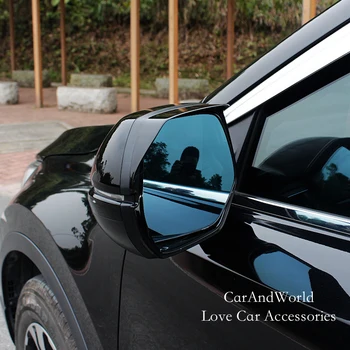 Durų Šoniniai Galinio vaizdo Veidrodėlis Padengti Lietaus Antakių Apdailos Lipdukas Honda CR-V CRV 2012-2019 ABS Chrome 