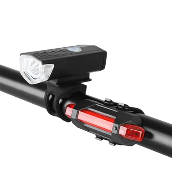 Dviračio Šviesos Rainproof USB Įkrovimo LED 1200 Liumenų MTB Priekinis Žibintas priekinis žibintas Galinis Žibintas Aliuminio Ultralight Žibintuvėlis Dviratį