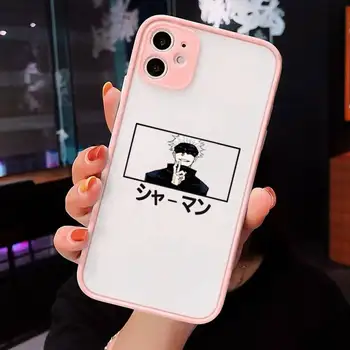 Džiudžiutsu Kaisen Satoru Gojo anime Telefono Atvejais Matinis skaidrios Rožinės spalvos iPhone 12 Mini 11 Pro XR XS Max 7 8 Plus X Galinį Dangtelį