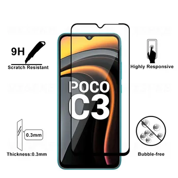 Ekrano Apsauginis Stiklas Xiaomi Poco X3 NFC M2 F2 Pro Grūdintas Stiklas Fotoaparato Objektyvą Filmas Poco X2 C3 M3 F3 F1 Saugiklis Stiklo