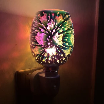 Elektros Kištuku LED 3D Spalvinga Mozaika, Aromaterapija Aromato Vaškas Ištirptų Naftos Degiklis Kūrybos Difuzorius Gypsophila Lempos