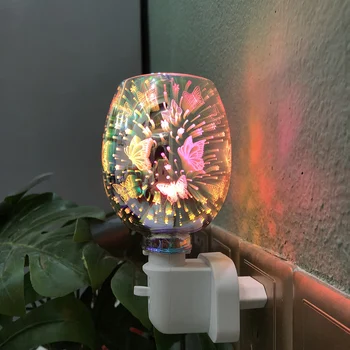 Elektros Kištuku LED 3D Spalvinga Mozaika, Aromaterapija Aromato Vaškas Ištirptų Naftos Degiklis Kūrybos Difuzorius Gypsophila Lempos