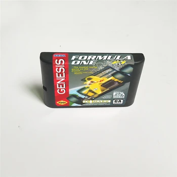 Formulė Vienas F1 - Dangtelis Su JAV Mažmeninės Langelyje 16 Bitų MD Žaidimo Kortelės Sega Megadrive Genesis Vaizdo Žaidimų Konsolės