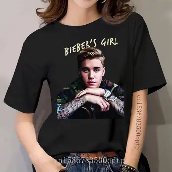 Foshion moteriški Marškinėliai Justin Bieber marškinėliai moterims cosuol marškinėliai Bieber Mergaičių Marškinėliai