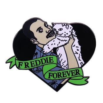Freddie Mercury Emalio Pin Roko Grupės 