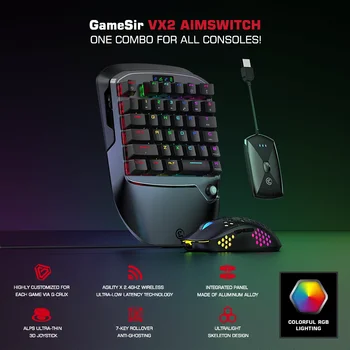 GameSir VX2 AimSwitch Žaidimų Klaviatūra, Pelė ir Adapteris, skirtas 
