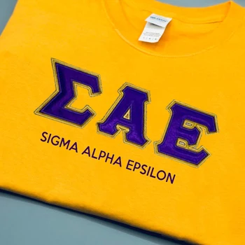 Geltona Sigma Alfa, Epsilon, T-marškinėliai Atsitiktinis vyrų ir moterų trumparankoviai marškinėliai