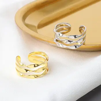 Gothpunk Klasikinis Aukštos Papuošalai Vestuvinis Aukso Spiralės 3-Linija, Vestuviniai Žiedai Moterims, vyriški Žiedai Bijoux Femme бижутерия кольцо кольца