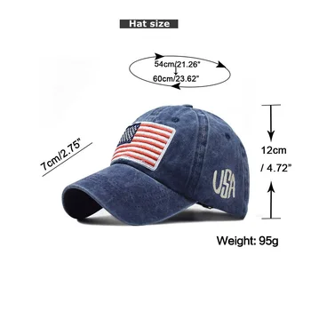 Greitai parduoti populiarus skrybėlę plauti senas laiškas beisbolo kepuraitę universalus mados, vyrai ir moterys, Amerikos vėliava MEDVILNĖS SKRYBĖLĘ