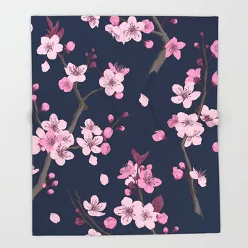 Gėlių Japonų Tapyba Dizainas Mesti Antklodė Šilta Mikropluošto Antklodė Spausdinti Padengti Audiniai Lovos, Sofa Travel Naudoti Namuose Dekoras