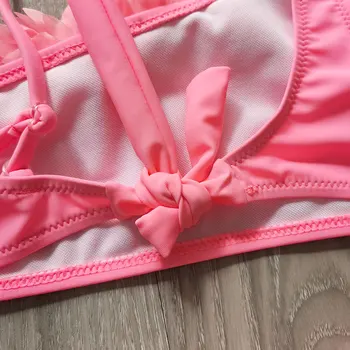 Gėlių mergaičių maudymosi kostiumėlį Vaikai 2-14 Metų Bamblys Mergina Bikini Nustatyti Vieną Petį Dviejų dalių Vaikų maudymosi Kostiumėliai, Mergaičių Maudymosi Kostiumą 2021