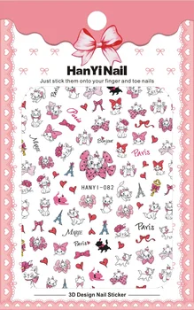 HanYiNail 080-103 Naujas Mielas Mažas Elementas, Animacinių filmų Pelę Kitty Nagai Meno, Lipdukas Harajuku Nagų Wrap Lipdukas Patarimai Manicura lipdukai
