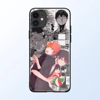 Hinata ir kageyama Haikyuu!! anime telefono dėklas stiklo shell 
