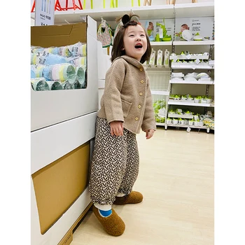 Imakokoni gėlių medvilnės kelnės vaikų drabužių originalaus dizaino Japanese storas šiltas atsitiktinis kelnės mergaitėms rudens ir žiemos 20
