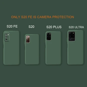 Kameros Apsauginis Skystis, Silikoninis Telefono dėklas Samsung Galaxy S20 FE S20fe Ventiliatorius Edition 5G S20 Plus Ultra Originalus Minkštas Viršelis