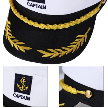 Karinio jūrų laivyno Jūrų Suaugusiųjų Jachta Karinės Skrybėles, Valtis Kapitonas Laivo Jūrininkas, Kapitonas Kostiumas Skrybėlę reguliuojamas Bžūp Admirolas Vyrams, Moterims