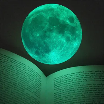 Karšto Pardavimo Estetinės 3D Šviesos Švytėjimas Tamsoje Mėnulis Siena Lipdukas Nuimamas Apdailos Liuminescencinės Lipdukas Namų, Vaikų Kambarys Decal
