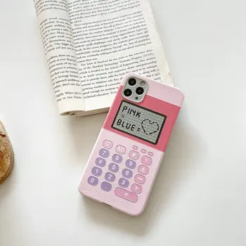 Kawaii Mielas Animacinių filmų Skaičiuoklė Minkštas Silikoninis Telefono dėklas Skirtas iPhone 12 Mini Pro 11 Max X XS MAX XR 7 8 Plus SE 2020 Galinį Dangtelį