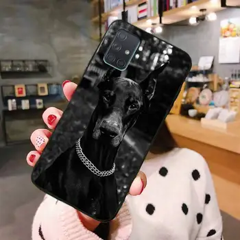 Kietas Doberman Šuo Telefono dėklas Samsung Galaxy A21S A01 A11 A31 A81 A10 A20E A30 A40 A50 A70 A80 A71 A51 5G