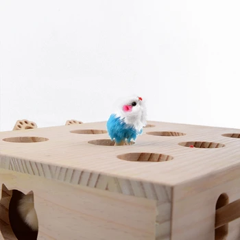 Kietų Medinių Katė Žaislas Įspūdį Interaktyvūs Žaislai Kulti Molinių Formos Žiurkėno Juokinga Medinis Langas Žaisti Katė Prekes
