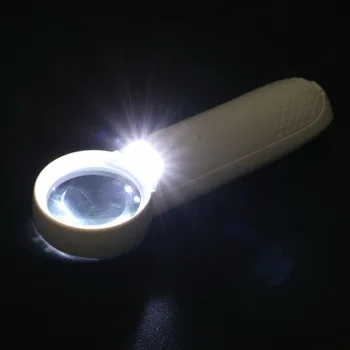 Kišeninis didinamasis stiklas Nešiojamų 15 Kartų Optinis Didinamasis Stiklas Su LED Apšvietimu LED Šviesos 37mm 15X Loupe Skersmuo