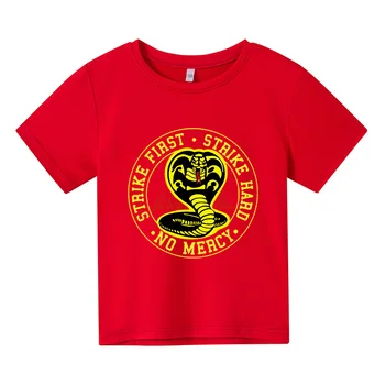 Kobra Ka modelį grynos medvilnės vaikų marškinėliai berniukams ir mergaitėms 4-14 metų Tailando gyvatė T-shirt jaunimo apvalios kaklo Juokinga T-shirt