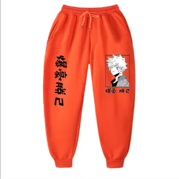 Kokybės Vilnos kelnės Japonų Anime Mano Herojus akademinės bendruomenės Spausdinti Vyrai Moterys Vyrai Bėgiojimo Kelnės Hip-Hop Streetwear Vyrų SweatpantS