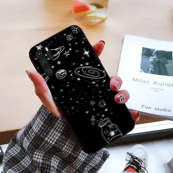Kosmoso astronautas paprasta animacinių filmų Telefono Dėklai Huawei honor Mate mate P 10 9X 10i 20 30 40 y7 lite pro p smart 2019
