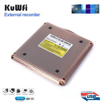 KuWFi USB 3.0 Tipas-C Išorinis DVD įrašymo įrenginys DVD RW Optinis CD/DVD Writer įrašymo įrenginį, Skirtą 