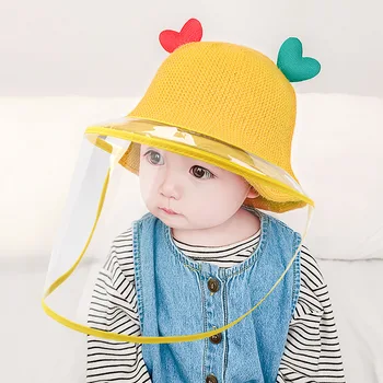Kūdikiams, kūdikių skrybėlę anti-lašelis apsauginį dangtelį vaikų šiltą kepurę nuimamas veido kaukė kūdikiui atskirai bžūp naujagimių mergaitė berniukas skrybėlę