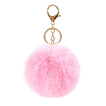 Kūrybos triušio plaukų kamuolys pakabukas, dirbtinių plaukų kamuolys kabo key chain pakabukas, atveju ir maiše ornamentu priedai