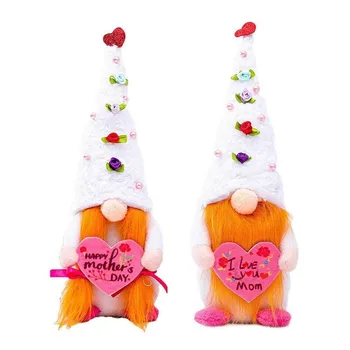 Laimingas Motinos Diena Gnome Pliušinis Elf Lėlės Ponas Ir Ponia Skandinavijos Tomte Lentelė Handmake Ornamentas, Papuošimas