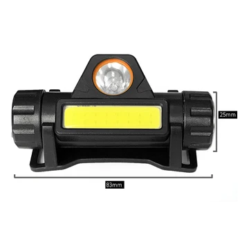 Lauko Kempingas Nešiojamas Mini XPE+COB LED Žibintai USB Įkrovimo Žvejybos Žibintai Žibintuvėlis Universalus Dviračių Priedai