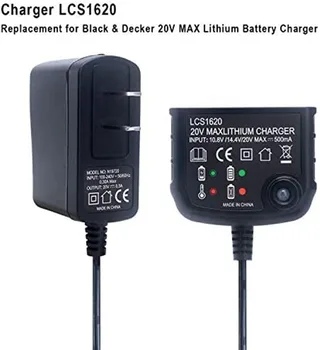 LCS1620 20V Ličio Baterijos Įkroviklis Suderinamas su Black & Decker 20V Ličio Baterija LBXR20 LBX20 LB20 LBXR20-OPE