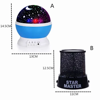 LED Galaxy Projektorius Star Mėnulis Naktį Šviesos Dangus Sukasi baterijomis, Naktį Šviesos Lempa, Vaiko, Vaikams, Kūdikių Miegamasis Žvaigždžių Projektorius