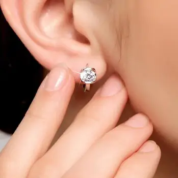 LEKANI 925 sterlingas sidabro naują crystal ausies sagtis korėjos mados aukštos kokybės, hipoalerginės ausies didmeninės moterų papuošalai