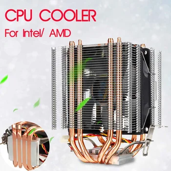 LGA2011 CPU Aušintuvo Dual Bokštas CPU Aušinimo Ventiliatorius 6 Heatpipes 3PIN Kompiuterio Heatsink Radiatorių Intel 115X 775 1366 & AMD X79 X99