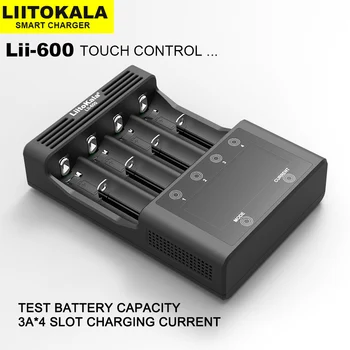 LiitoKala Lii-600 LCD Baterijų Kroviklis Li-ion, 3,7 V ir NiMH 1.2 V baterija Tinka 18650 26650 21700 26700 18350 AA AAA