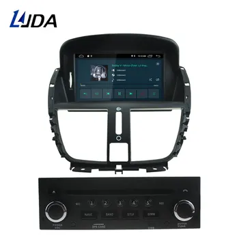 LJDA 1 Din Android 10.0 Automobilių DVD Grotuvas, Peugeot 207 207CC 2007 2008 2009 2010 2011 2012 2013 WiFi Radijo, GPS Daugiaformačių