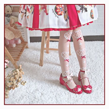 Lolita kojinės moteriškos vasaros ultra-plonas stiklo pluoštas-in-tube blauzdos kojinės iki kelių kojinės Japonijos moterų Lolita