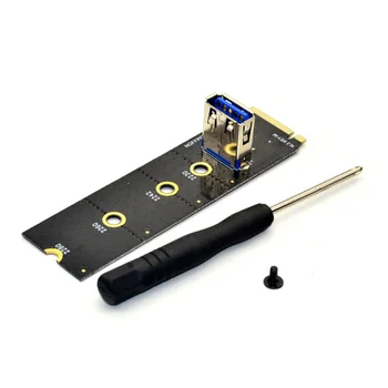 M. 2 PCI-E X16 Slot Adapter Kortelių NGFF Pcie Riser Card NVME VGA Pratęsimo Kabelis 4Pin 6Pin Sata dėl Miner Kasyba