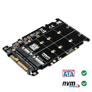 M2 SSD U. 2 2 Adapteris 1 M. 2 NVMe SATA-Autobusų NGFF SSD su PCI-e U. 2 SFF-8639 PCIe M. 2 Adapteris Keitiklis skirtas Staliniams Kompiuteriams