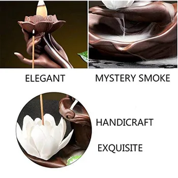 Mados Elegantiškas Lotus Moliuskui Smilkalų Degiklis Krioklys Turėtojas Keramikos Censer Amatų Aromaterapija Namų Dekoro Biuras