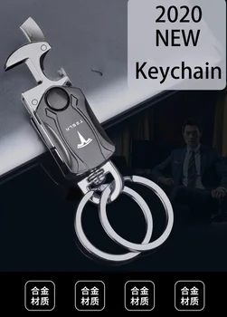 Mados Lazerinis Graviravimas Automobilio Logotipas Metalo Keychain Daugiafunkcinis Paketų Prižiūrėtojų Raktinę Alaus Butelio Atidarytuvas Keychain Už Tesla Model 3 X Y M A S