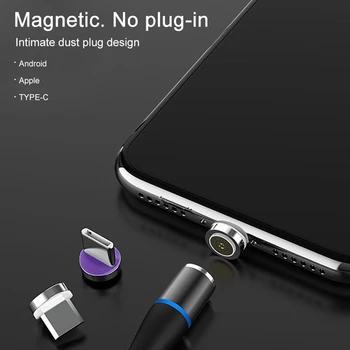 Magnetinio Micro USB C Tipo Kabelio 