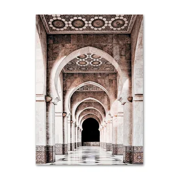 Marokas Durų Dekoracijos Religijos Sienos Meno Tapybos Drobės Kasablanka Palace Šiaurės Plakatas Sienos Nuotraukas Kambarį Neįrėminti